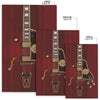 Red Electric Guitar Area Rug