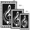 Treble Clef Musical Piano Rug