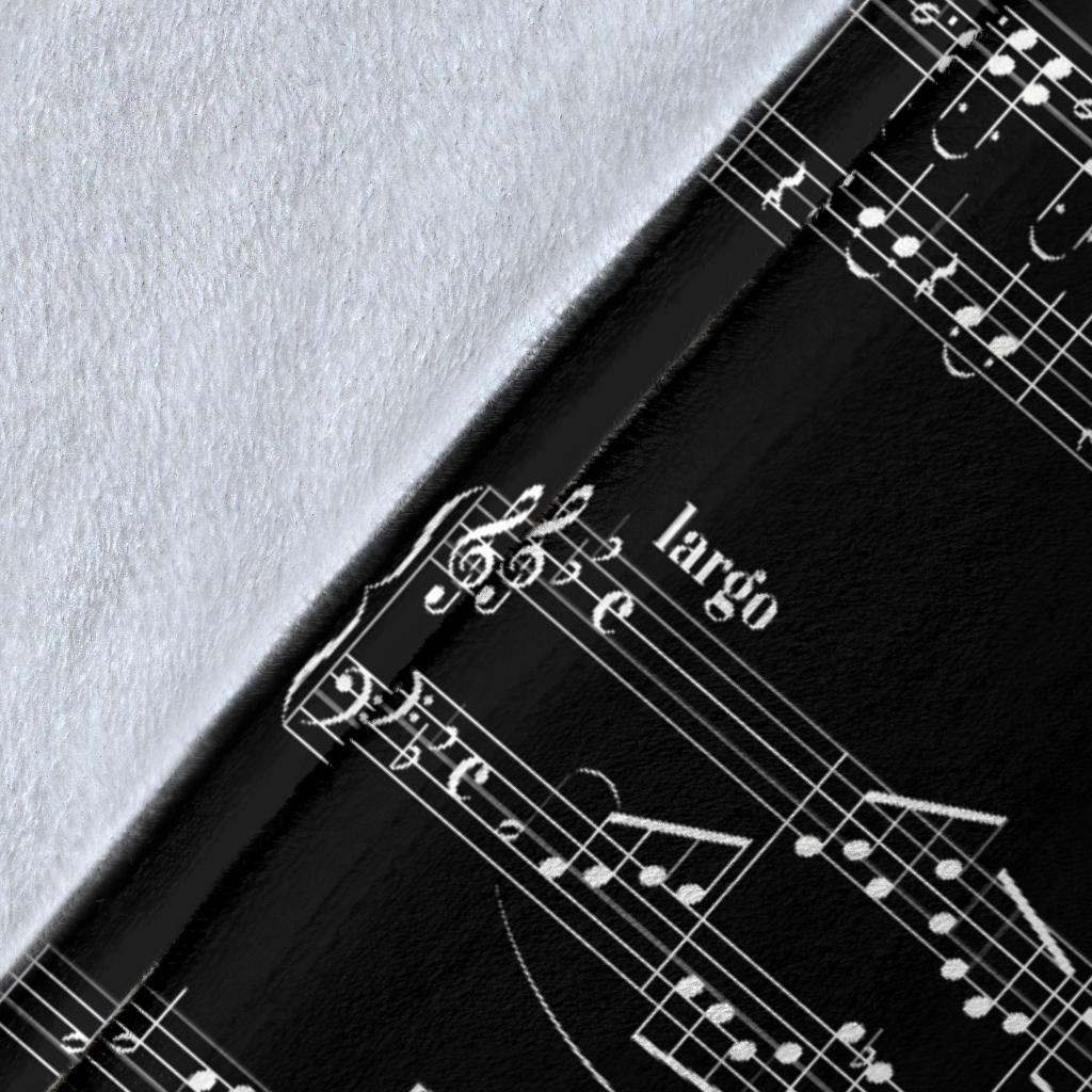 Sheet Music And Piano Black Blanket - { shop_name }} - Review