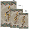 Music Note Treble Clef Area Rug