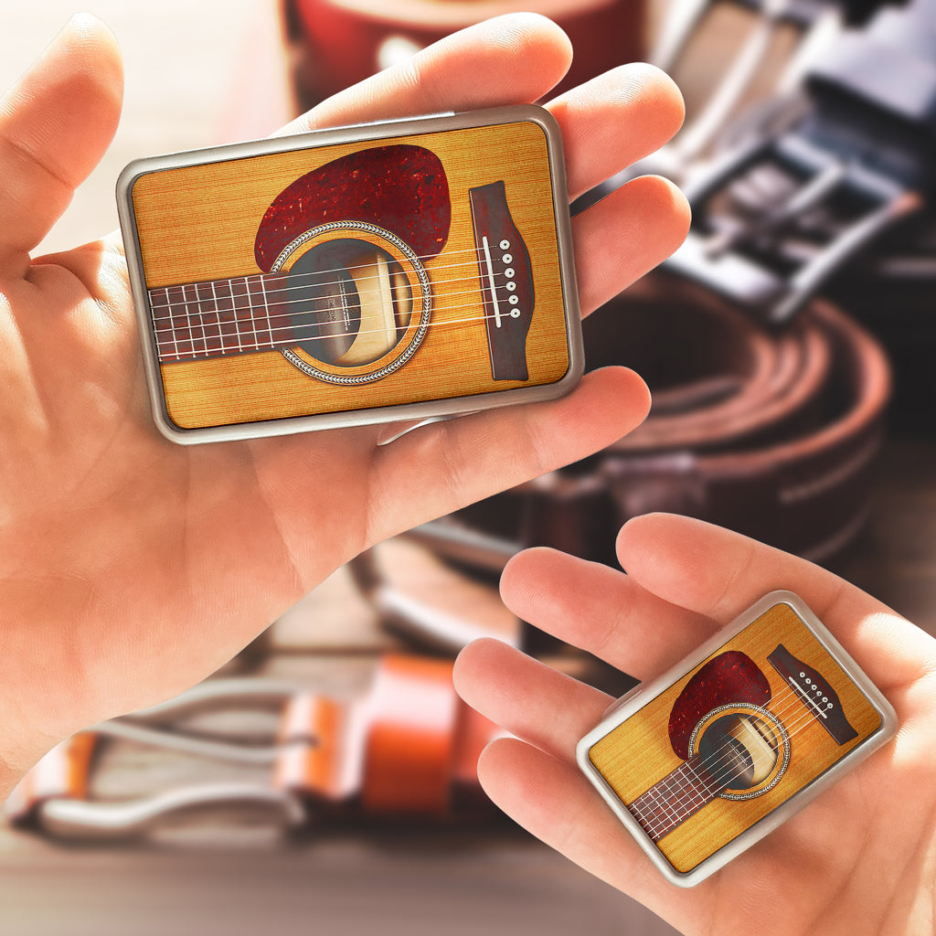 Wooden Guitar Belt Buckle