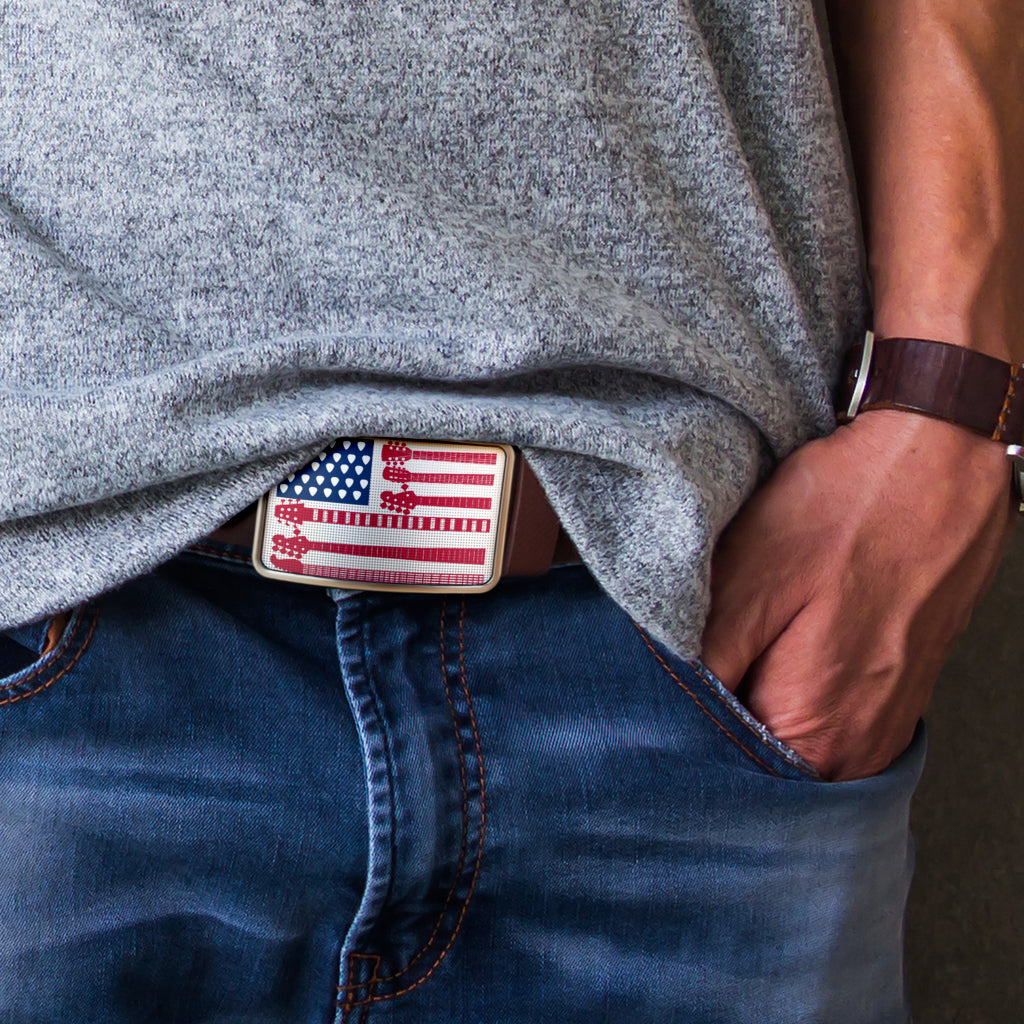 American Flag Guitar Belt Buckle - { shop_name }} - Review