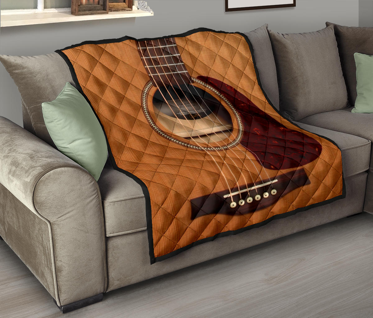 Wooden Guitar Premium Quilt