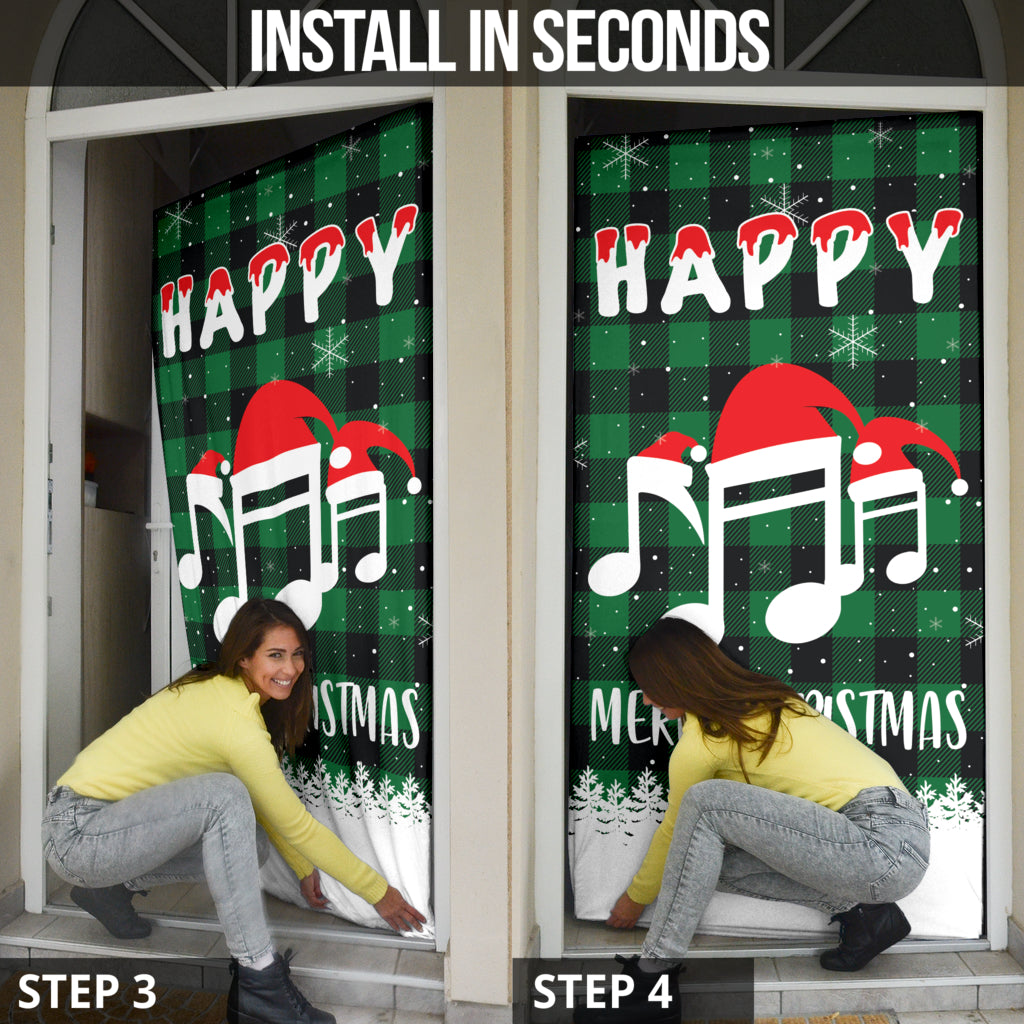 Christmas Music Notes Door Sock