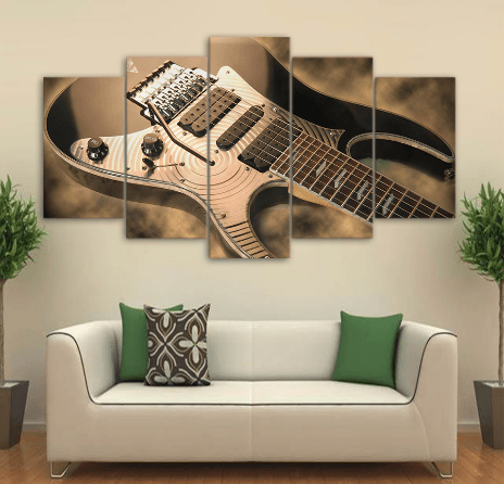 5 Piece Vintage Electric Guitar Canvas Art - { shop_name }} - Review
