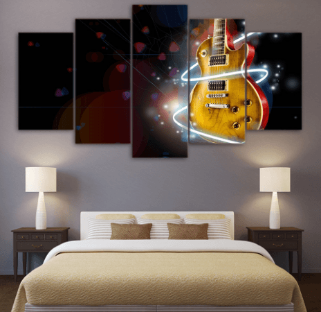 5 Pieces Galaxy Guitar Canvas Art - { shop_name }} - Review