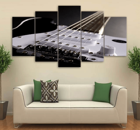 5 Pieces Grizzled Guitar Canvas Art - { shop_name }} - Review