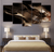 5 Pieces Dark Guitar Canvas Art