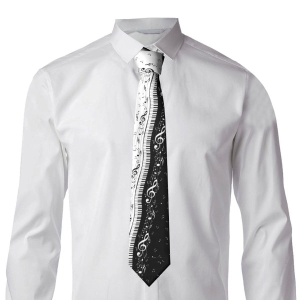 Music Note Piano Key Tie