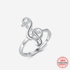 Music Note Silver Opening Ring