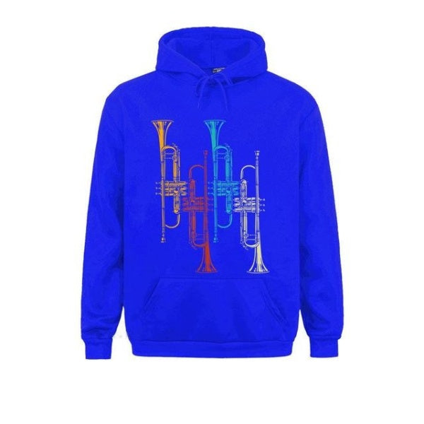 Retro Jazz Music Trumpet Hoodie