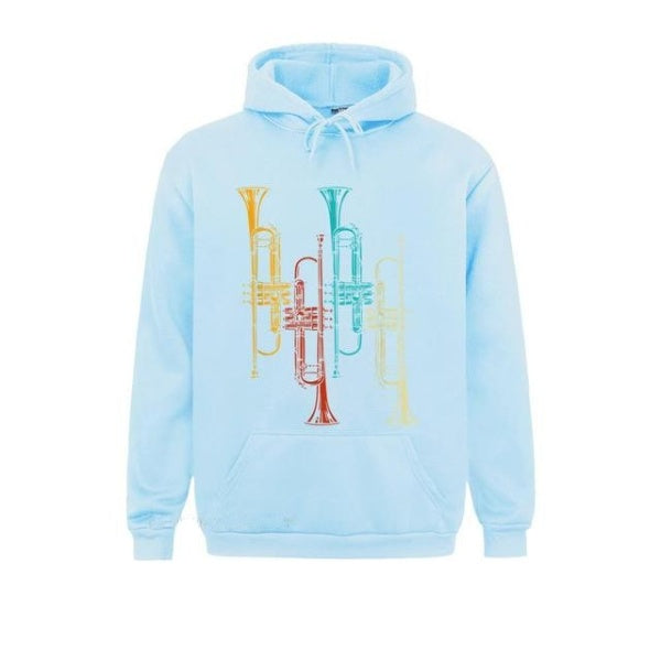Retro Jazz Music Trumpet Hoodie