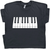 Piano Keyboard Black T-Shirt