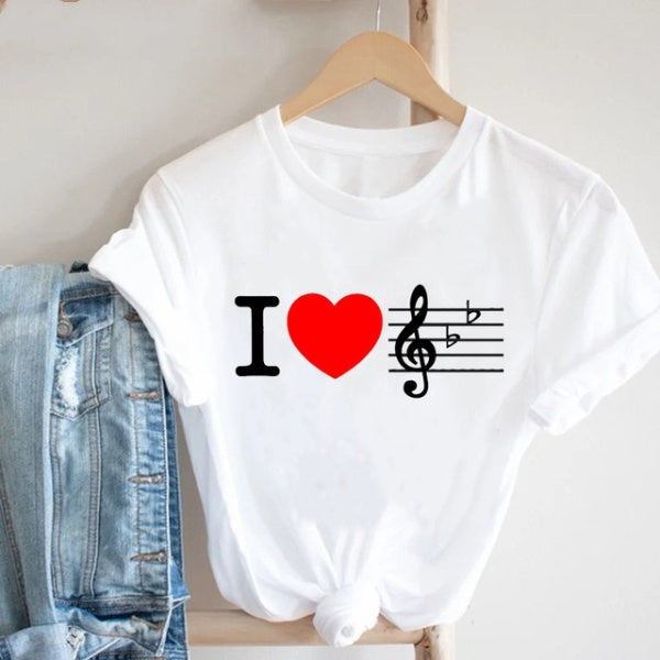 I Love Music Graphic T-Shirt