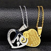 2 Pcs Music Note Heart Necklace