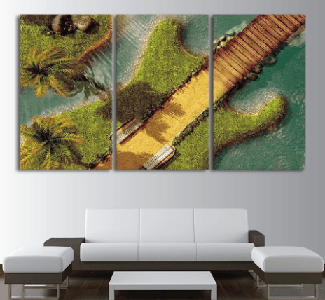 3 piece Guitar Island Canvas Art - { shop_name }} - Review