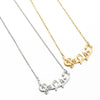Silver-Gold Music Notes Necklace