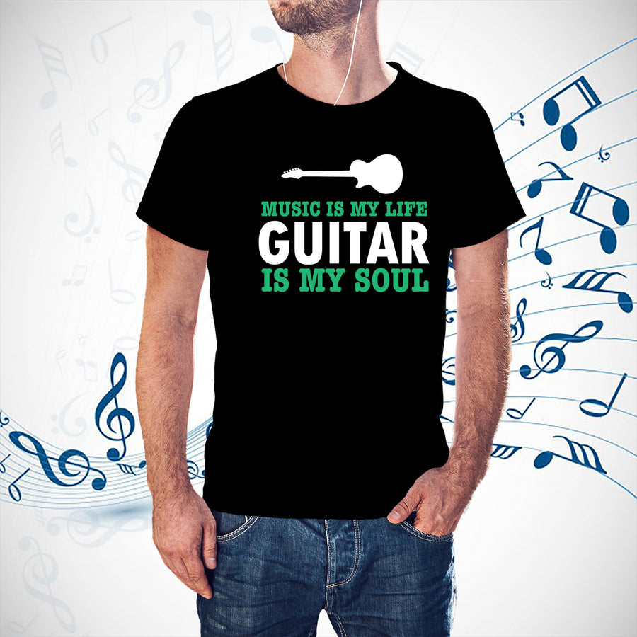 Music is my life Guitar is my soul  T-shirt