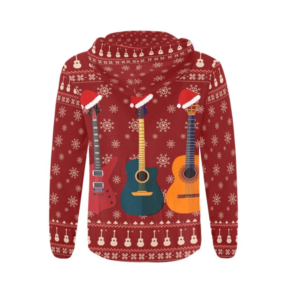 Guitars Christmas Zip Hoodie