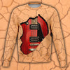 Stunning Red Guitar Inside Sweatshirt