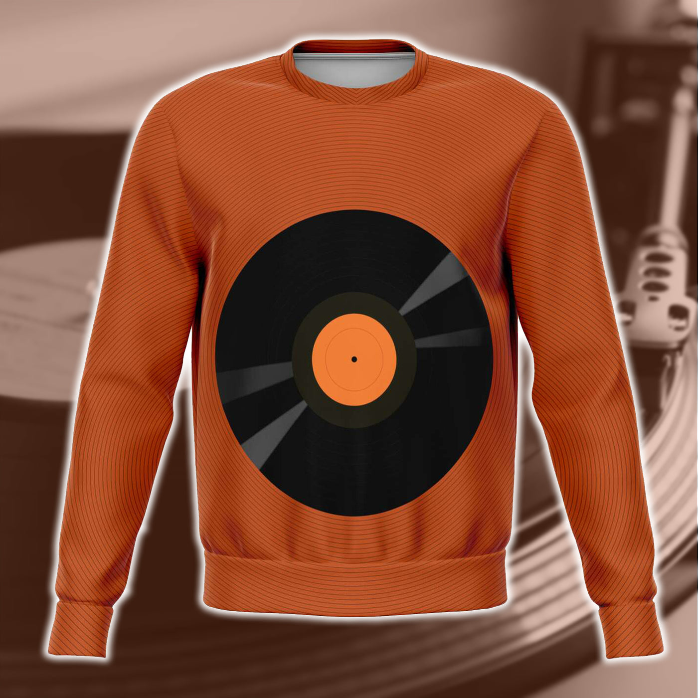 Vinyl Record Orange Sweatshirt