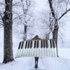 Piano Key Hooded Blanket