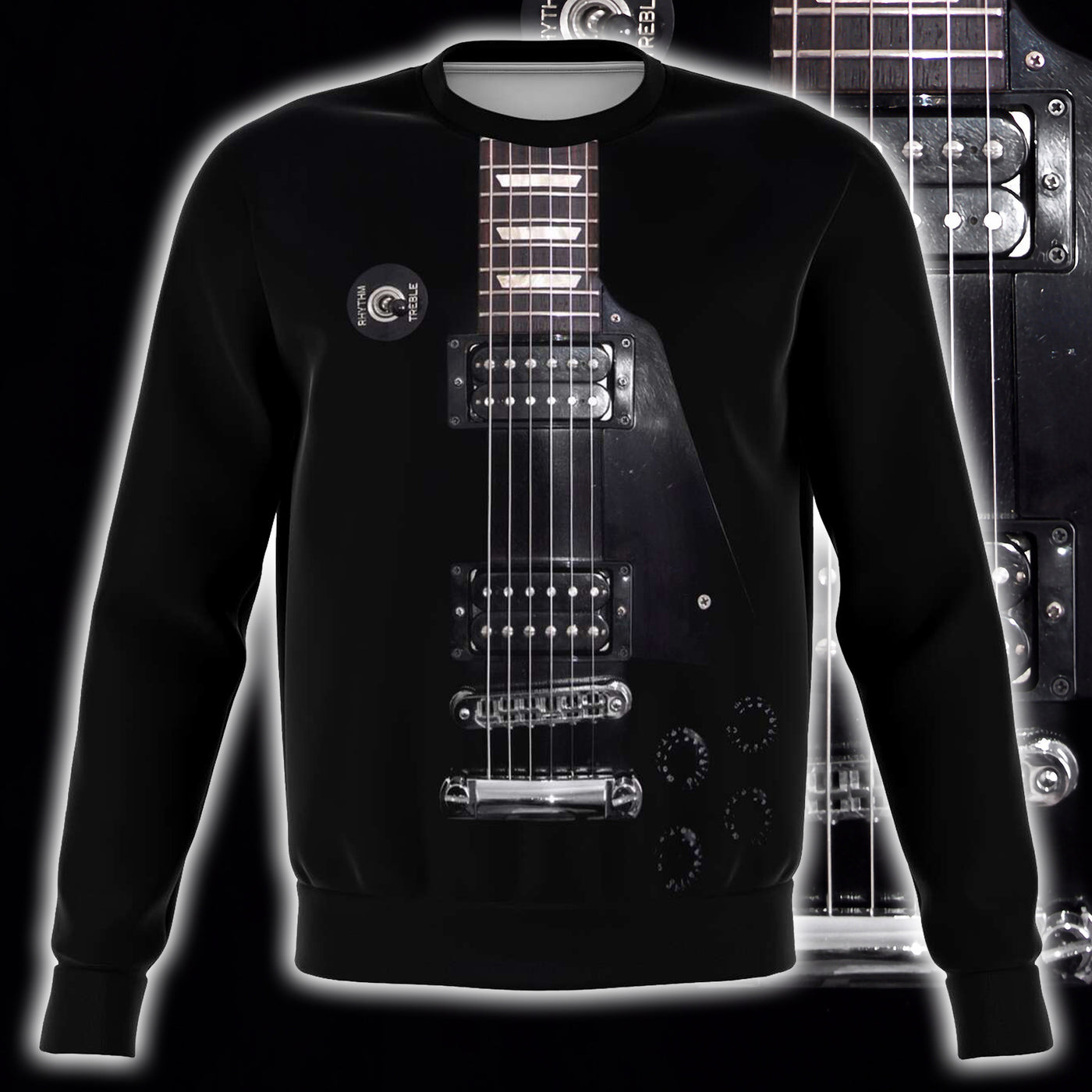 Black Electric Guitar Sweatshirt