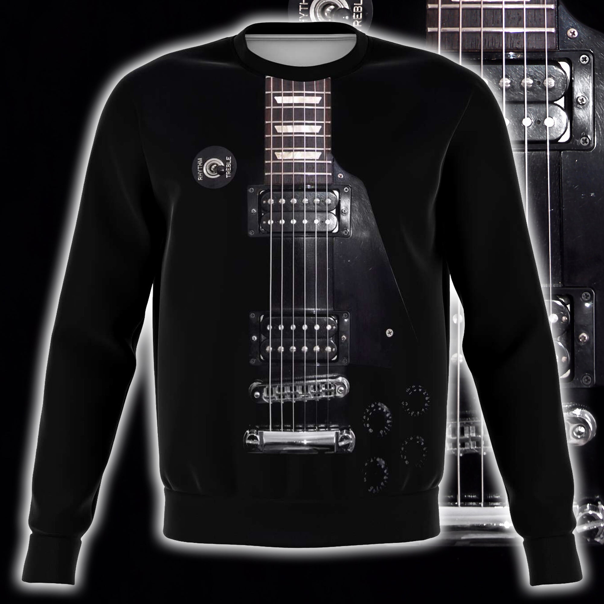 Black Electric Guitar Sweatshirt