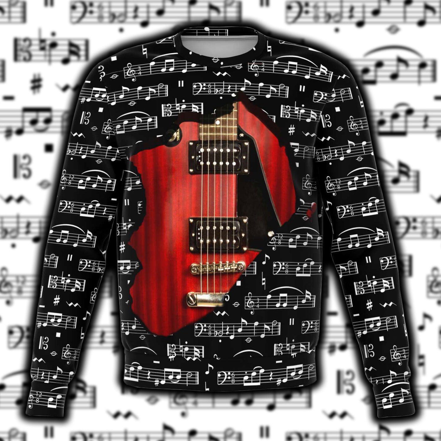 Music Guitar Inside Sweatshirt