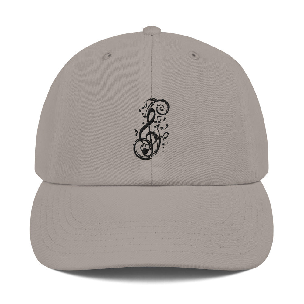 Treble Clef Music Notes Champion Dad Cap