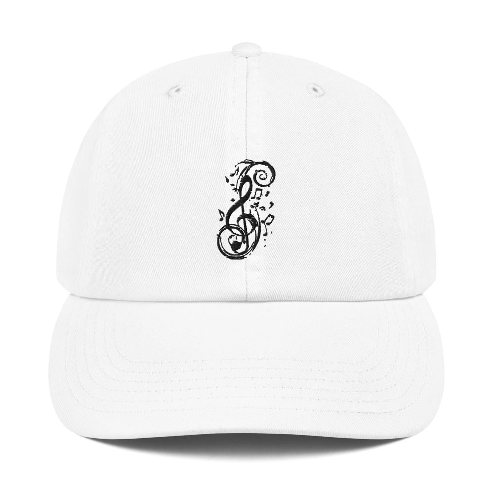 Treble Clef Music Notes Champion Dad Cap