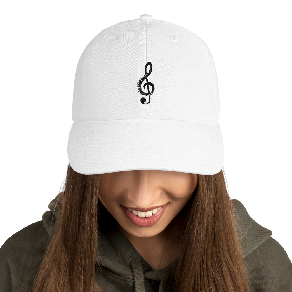Treble Clef And Piano Keys Champion Dad Cap