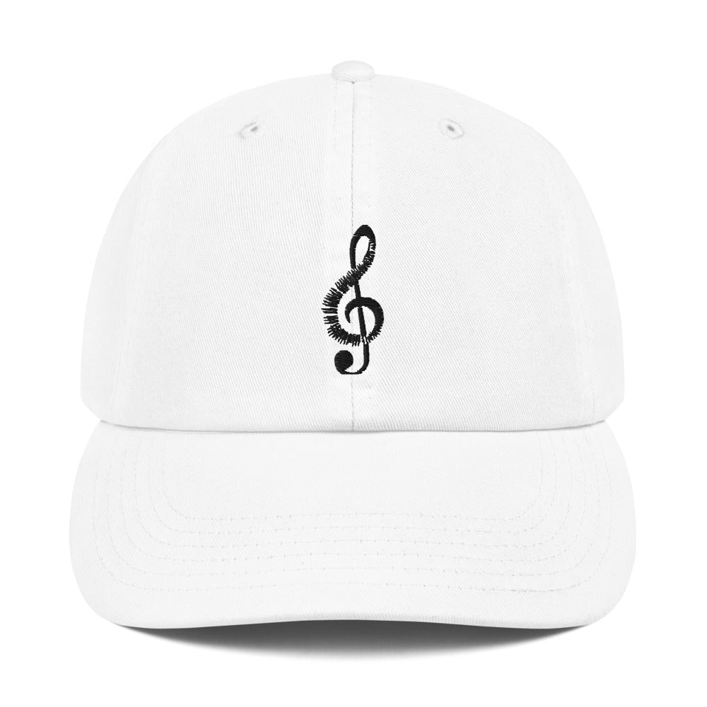 Treble Clef And Piano Keys Champion Dad Cap