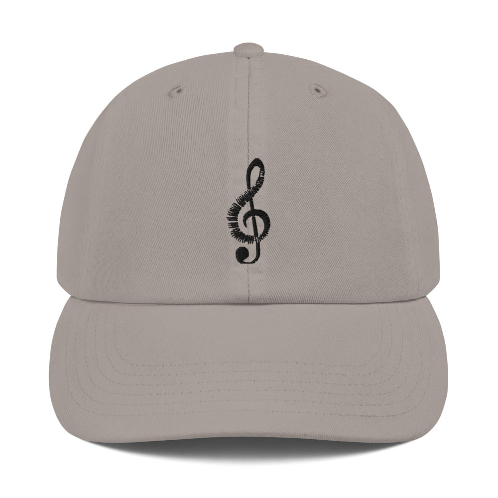 Treble Clef And Piano Keys Champion Dad Cap