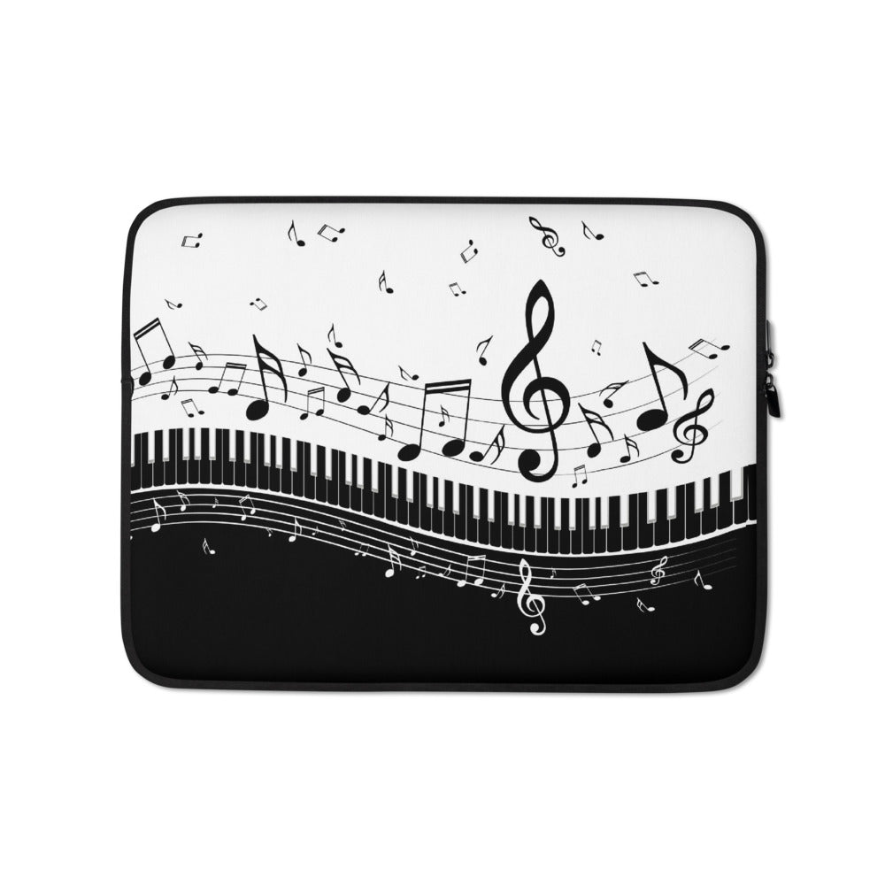 Piano Keys And Music Notes Laptop Sleeve