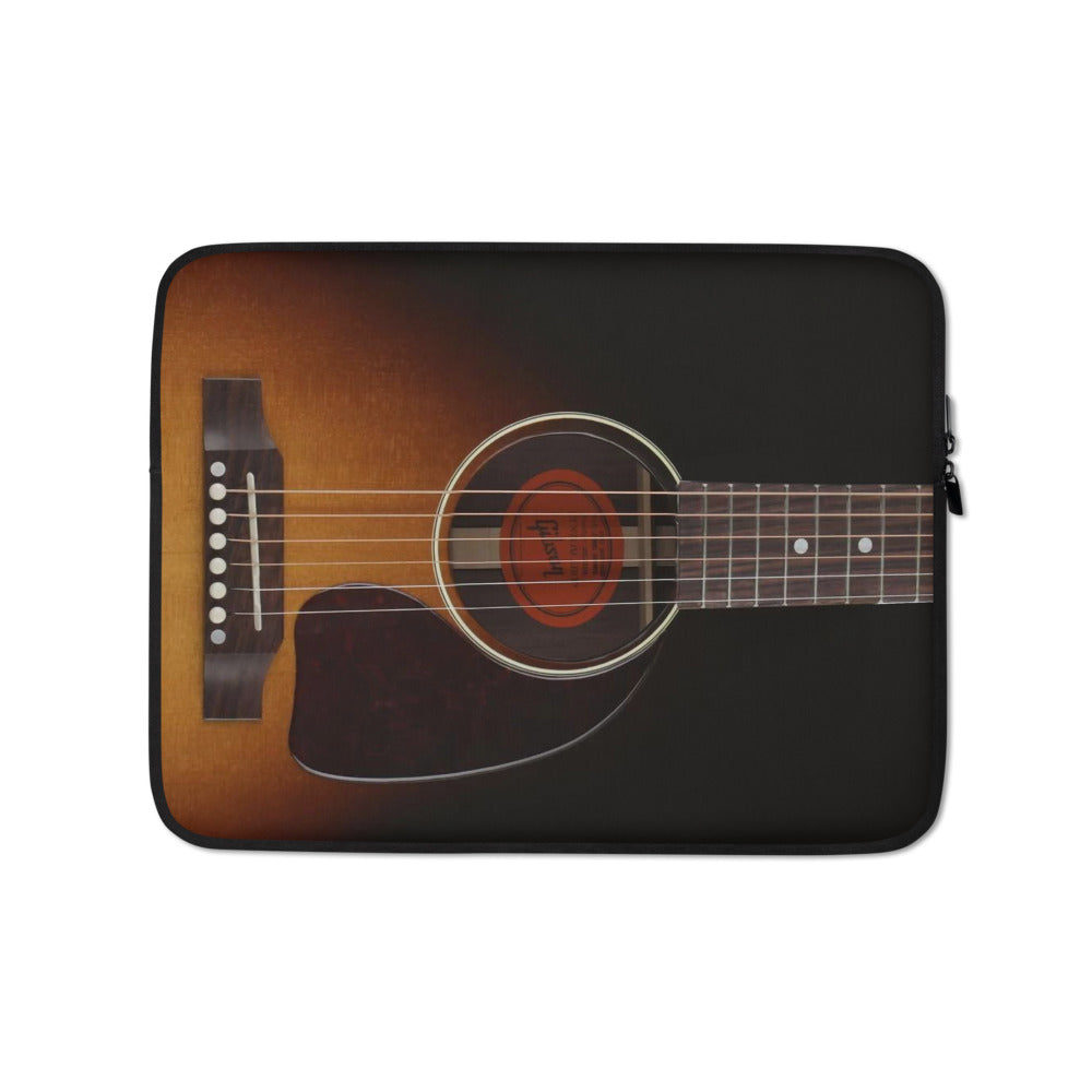 Black Guitar Laptop Sleeve