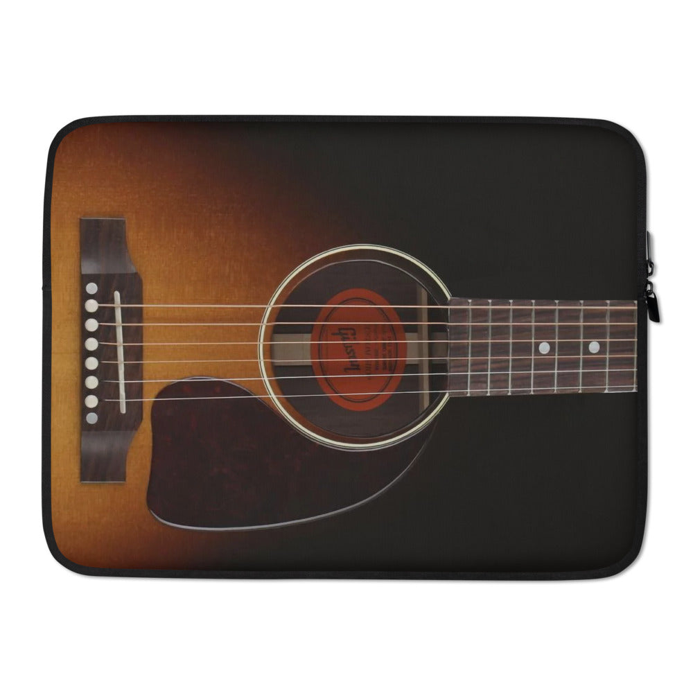 Black Guitar Laptop Sleeve