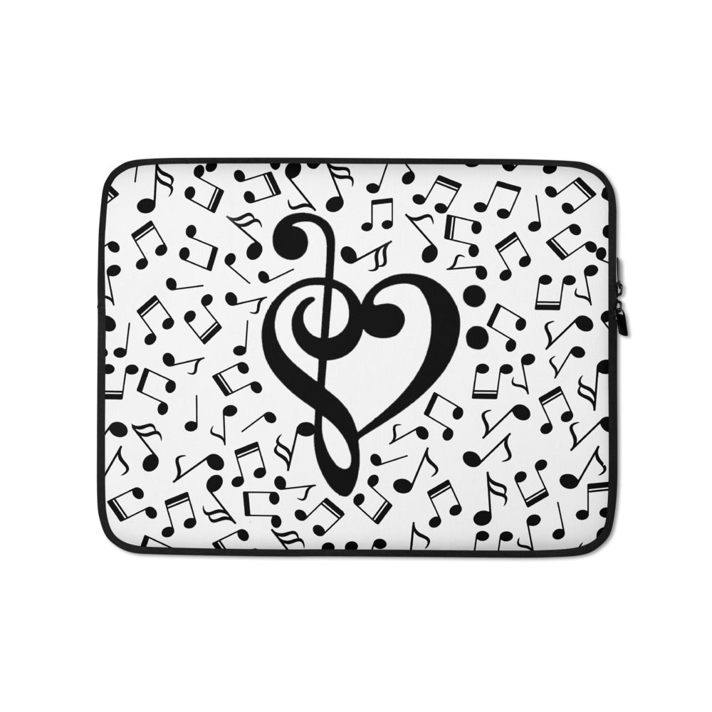 Music Notes Heart Laptop Sleeve - { shop_name }} - Review