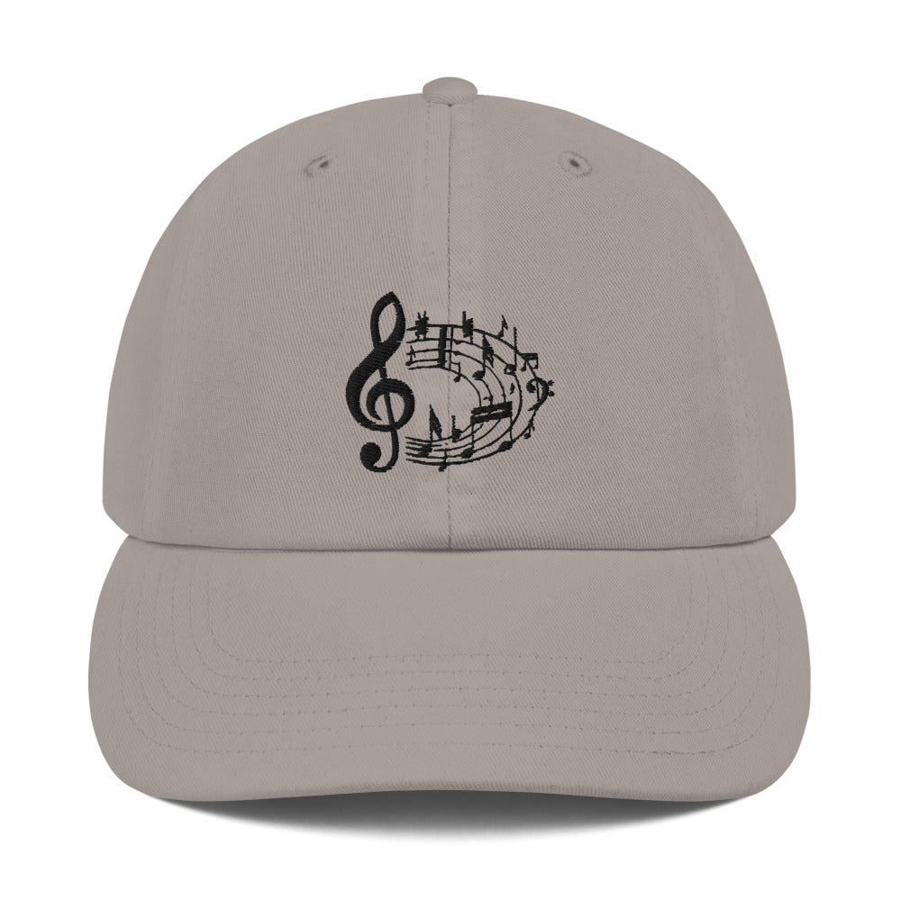 Musical Notes Champion Dad Cap - Grey - { shop_name }} - Review