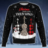 Christmas Begin With Violin Songs Black Sweatshirt