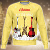 Christmas Begin With Guitar Songs Yellow Sweatshirt