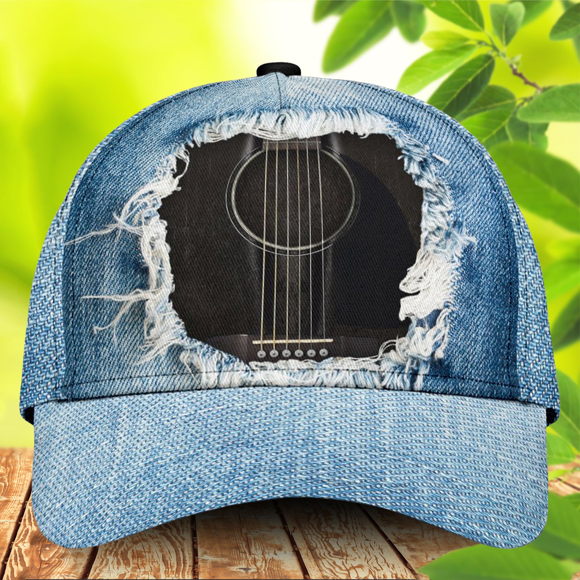 Black Guitar Classic Cap