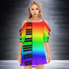 Piano Rainbow Off-Shoulder Dress