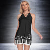 Music Piano Keys Round Neck Dress