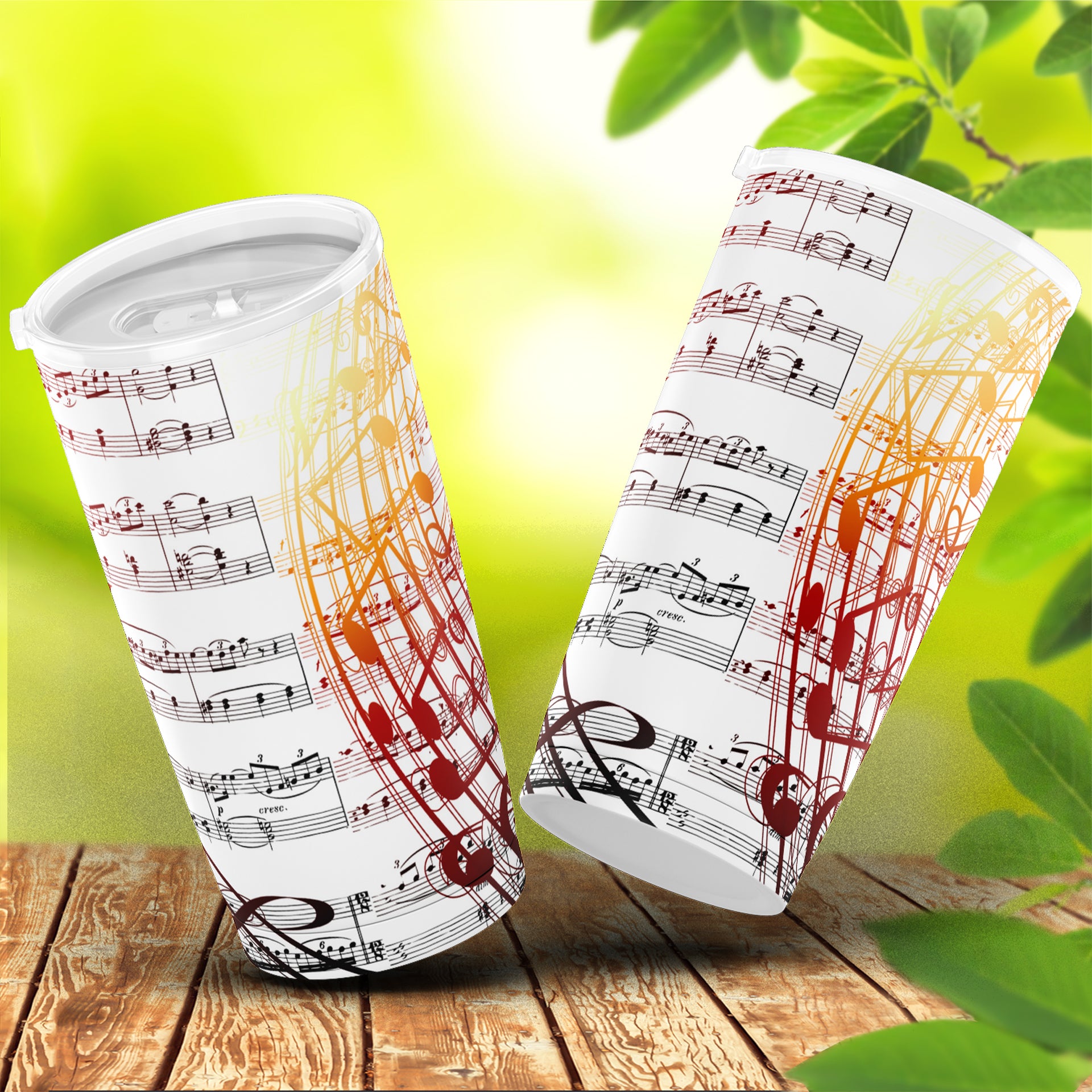 Music Sheet White Tumbler