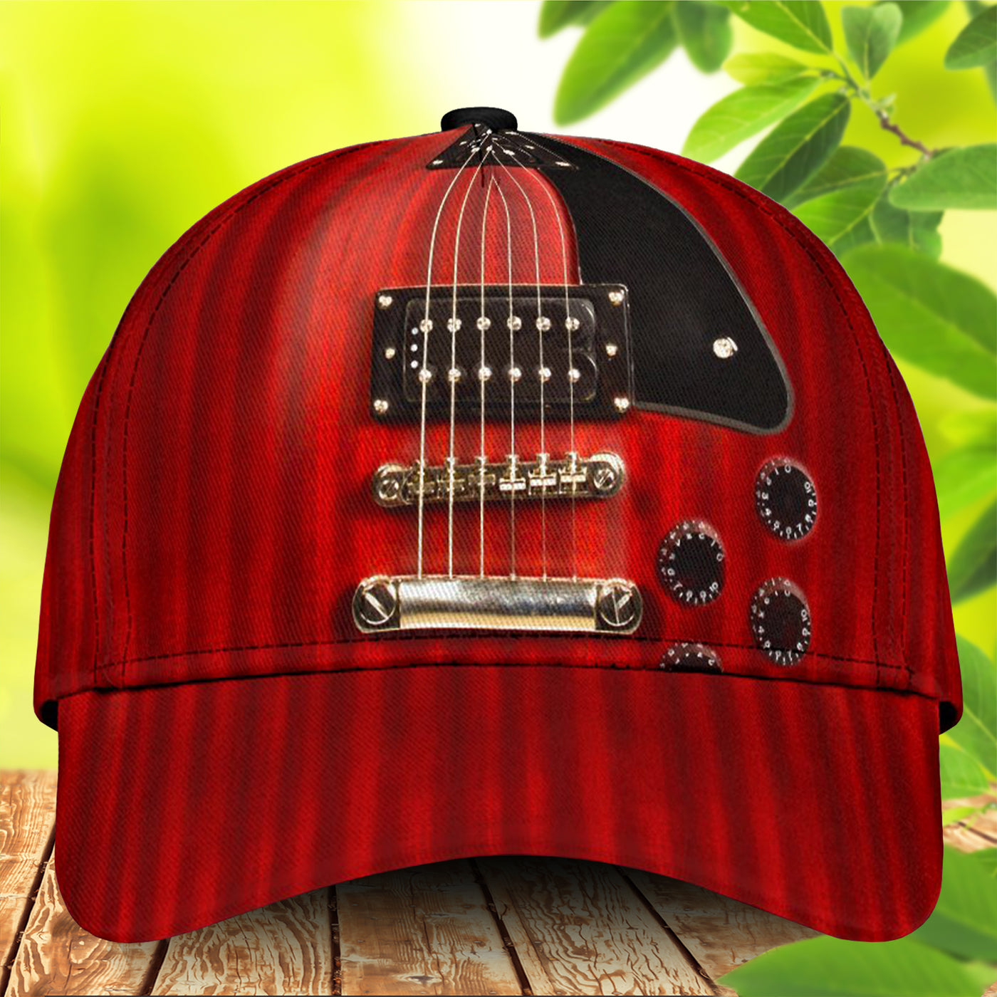 Red Electric Guitar Classic Cap