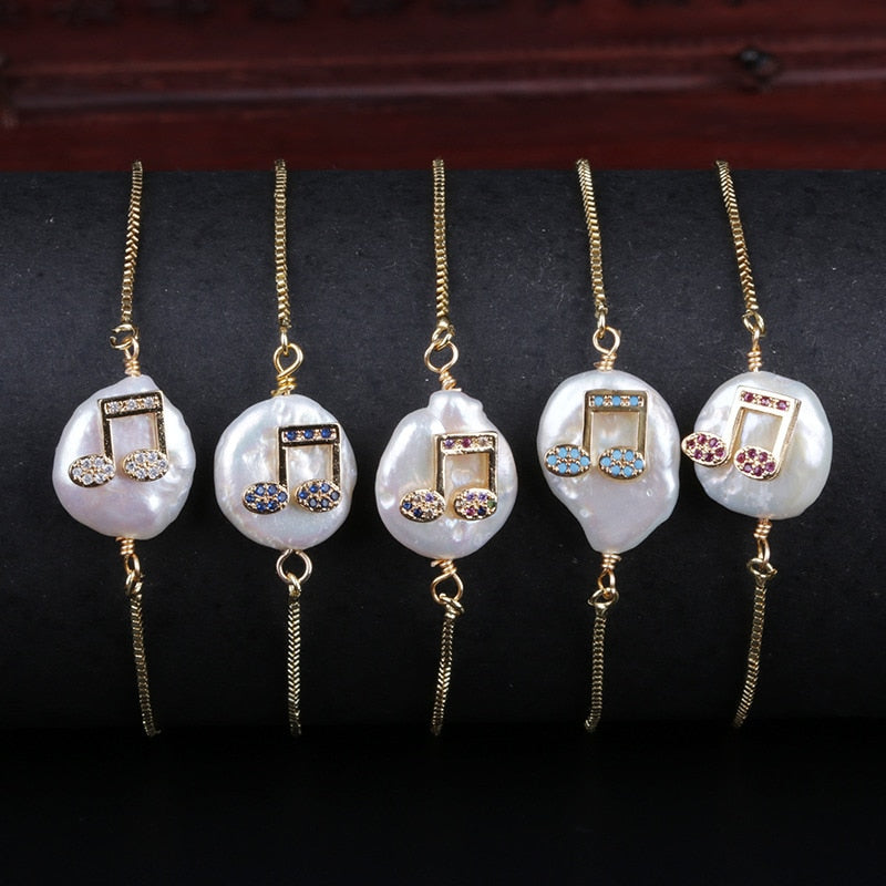 Music Notes Peal Bracelet