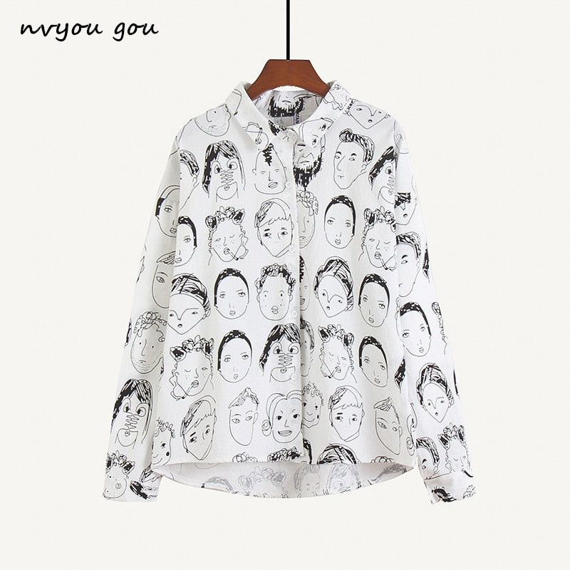 Faces Graffiti Blouse
