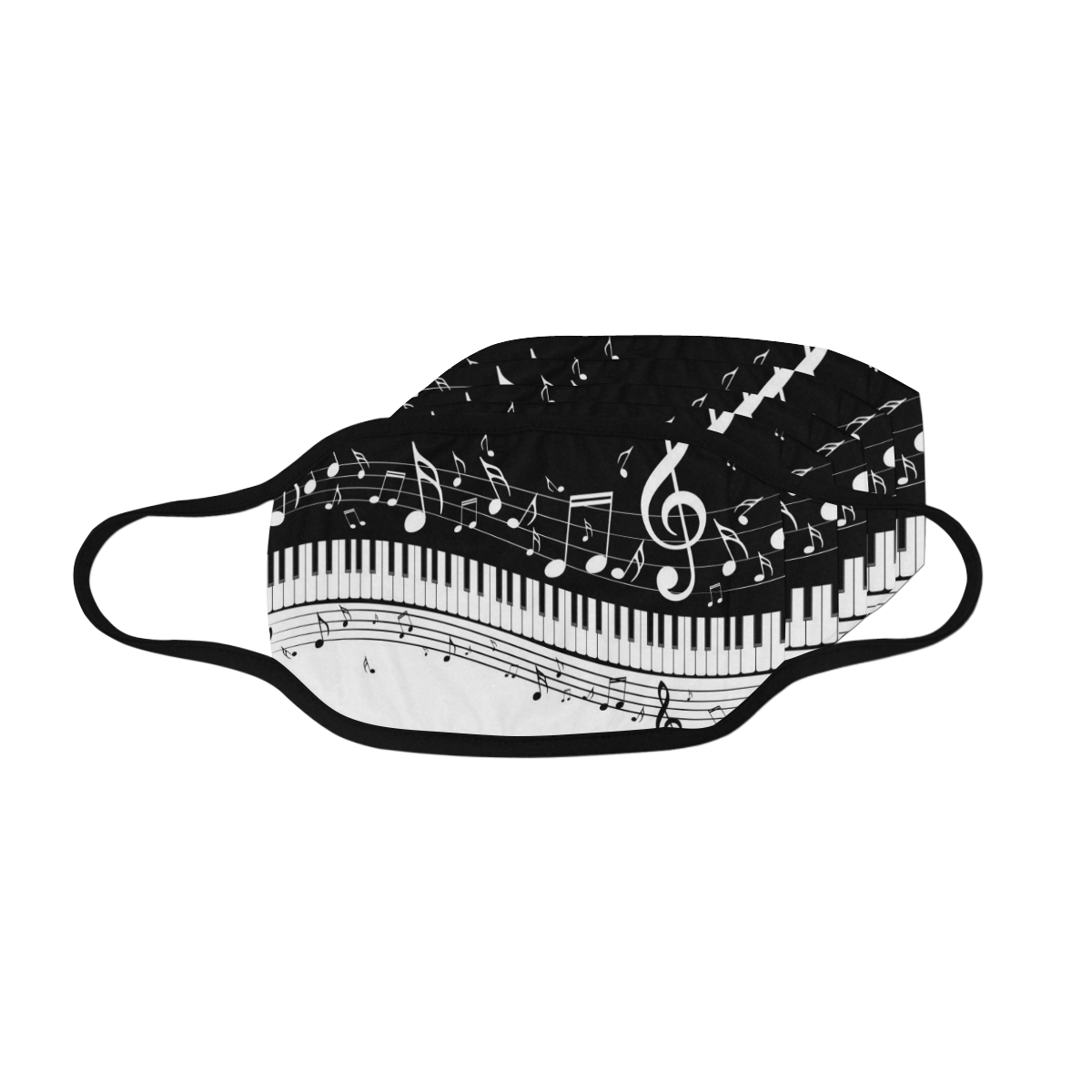 Piano and Music Notes Mask