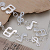 Silver Plated Musical Notes Bracelet - Artistic Pod